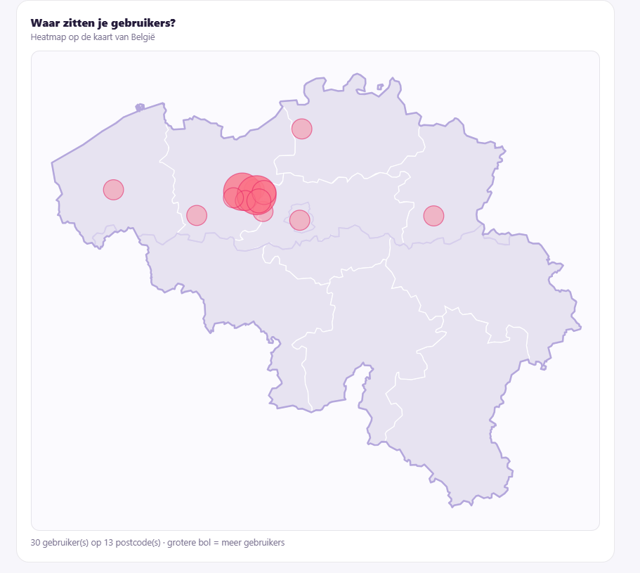 Funpoints-app: gebruikers op de kaart